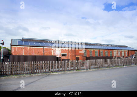 La vallée de narrow gauge steam rheidol railway station à aberystwyth ceredigion Pays de Galles UK Banque D'Images