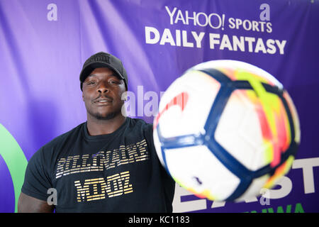 Adebayo 'la bête' akinfenwa a été publié à la yahoo sport fantasy quotidienne journée événement date limite de l'étang à boxpark, Shoreditch. Comprend : adebayo akinfenwa alias 'la bête' où : London, Royaume-Uni Quand : 31 août 2017 Source : wenn.com Banque D'Images