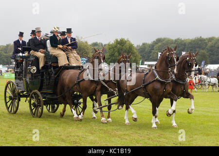 Un dessin chevaux 8 places transport omnibus victorienne Banque D'Images