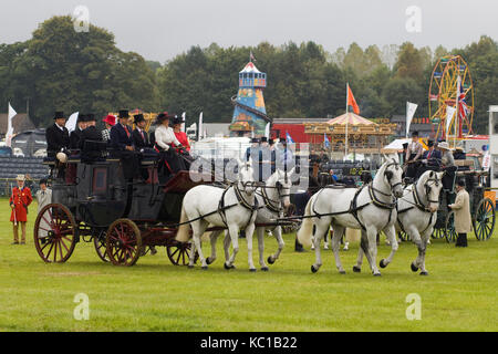 Un dessin chevaux 8 places transport omnibus victorienne Banque D'Images