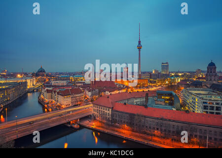 Vue aérienne de Berlin, Allemagne Banque D'Images