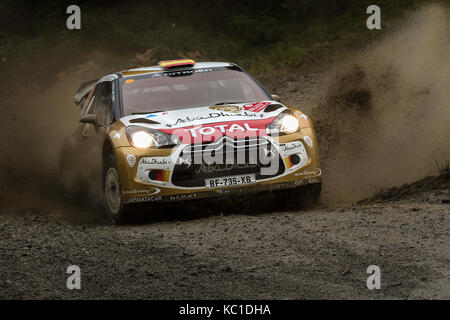 Dani Sordo au Pays de Galles Championnat du Monde des Rallyes (WRC) Le Rallye de Grande-Bretagne au Pays de Galles, Royaume-Uni Banque D'Images