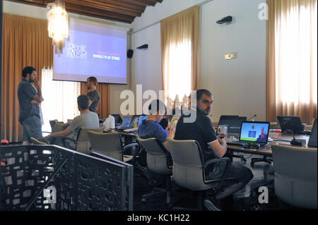 Milan (Italie), ouvrez-journée à l'Université d'état de présentation de nouveaux cours d'études supérieures en informatique avec l'adresse de la planification des jeux vidéo Banque D'Images