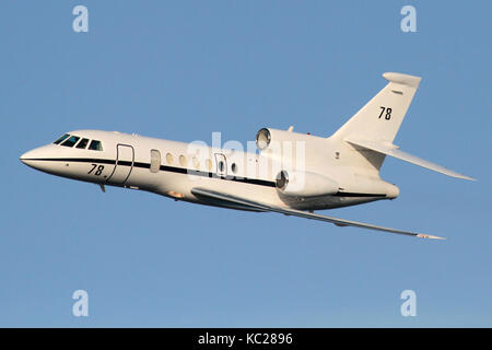 Dassault Falcon 50M avion de patrouille maritime de la Marine française en vol Banque D'Images