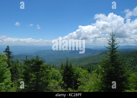 Vue sur les montagnes avec des forêts sur l'arrière-plan. belle planète Banque D'Images