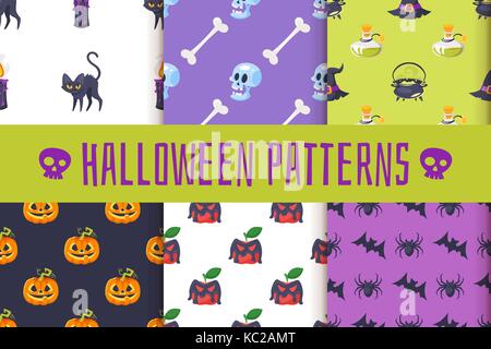 Ensemble de modèles d'halloween Illustration de Vecteur