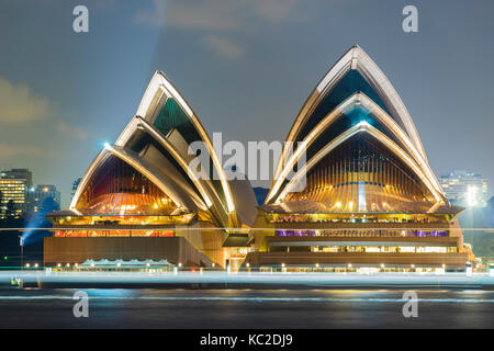 Nuit à l'Opéra de Sydney Banque D'Images