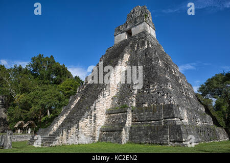 Le temple du grand jaguar aussi connu comme un temple au parc national de Tikal au Guatemala Banque D'Images