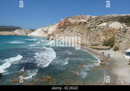 Firiplaka milos beach Grèce Banque D'Images