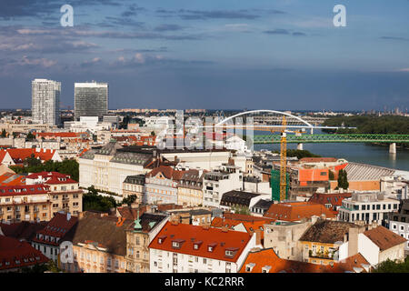 La Slovaquie, Bratislava, sur la capitale, ville paysage urbain. Banque D'Images