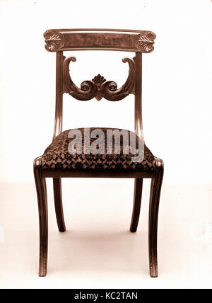 Side Chair, ca. En 1820, Boston, Massachusetts, United States, American, acajou, merisier, 33 3/4 x 18 x 18 in. (85,7 x 45,7 Banque D'Images