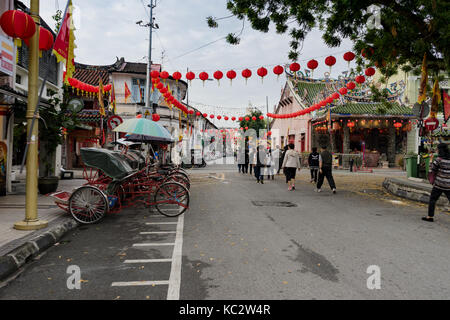 Georgetown, Penang, Malaisie - février 11, 2017:des scènes de rue dans le quartier colonial historique de Georgetown, Penang, Malaisie Banque D'Images