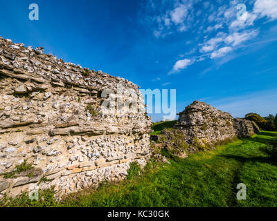 Silchester Ville romaine Murs, Silchester, Hampshire, Angleterre Banque D'Images