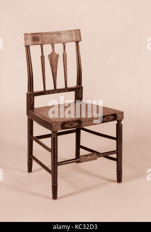 Side Chair, 1800-1810, a fait à Baltimore, Maryland, United States, American, acajou, érable, tulipier, canne à sucre, de meubles Banque D'Images