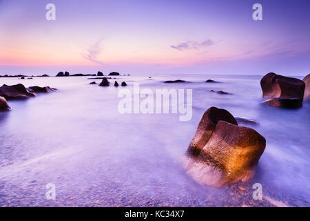 Co Thach beach est comme un chef d'oeuvre d'art que la nature accorde à tuy phong, binh thuan, Vietnam. co thach est une nouvelle destination pour le photographe Banque D'Images