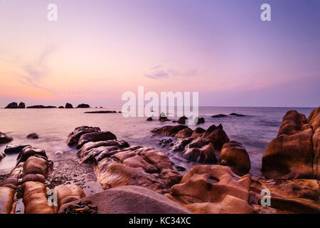 Co Thach beach est comme un chef d'oeuvre d'art que la nature accorde à tuy phong, binh thuan, Vietnam. co thach est une nouvelle destination pour le photographe Banque D'Images