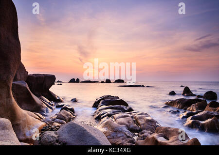 Co Thach beach est comme un chef d'oeuvre d'art que la nature accorde à tuy phong, binh thuan, Vietnam. co thach est une nouvelle destination pour le photographe Banque D'Images