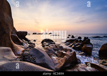 Co Thach beach est comme un chef d'oeuvre d'art que la nature accorde à tuy phong, binh thuan, Vietnam. co thach est une nouvelle destination pour le photographe Banque D'Images