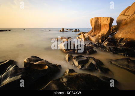 Co Thach beach est comme un chef d'oeuvre d'art que la nature accorde à tuy phong, binh thuan, Vietnam. co thach est une nouvelle destination pour le photographe Banque D'Images