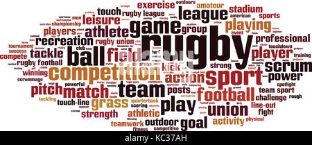 Rugby mot concept cloud. vector illustration Illustration de Vecteur
