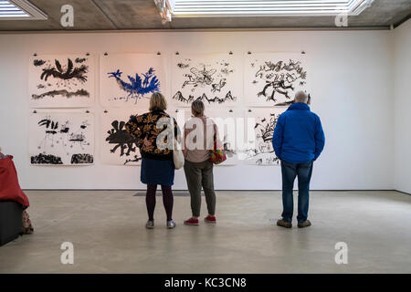 De nouvelles Œuvres exposées par Quentin Blake : Le seul moyen de transport - Jerwood Gallery de Hastings East Sussex UK Banque D'Images