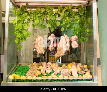 Tripe shop (tripperia) dans la région de Naples, Italie Banque D'Images