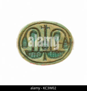 Scarab inscrit avec un motif décoratif, ca. 1479-1458 av. Banque D'Images