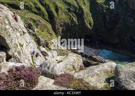 Porthmonia Bosigran , falaises, Banque D'Images