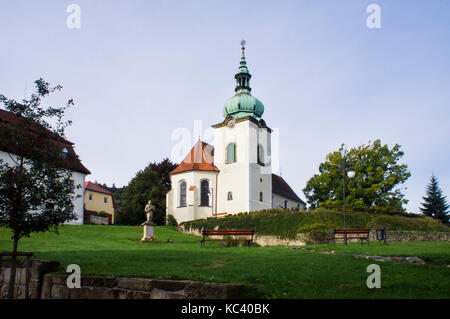 Jiretin pod Jedlovou, Sankt Georgenthal, Église de la Sainte Trinité Banque D'Images