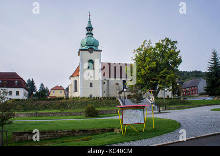 Jiretin pod Jedlovou, Sankt Georgenthal, Église de la Sainte Trinité Banque D'Images