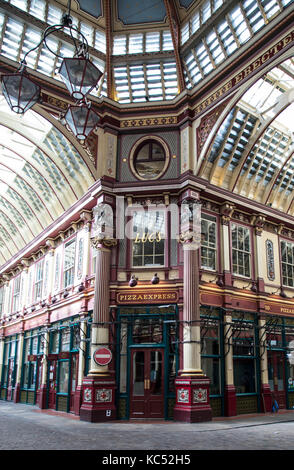 Leadenhall Market Londres historique utilisé comme l'ensemble pour le chemin de traverse dans les films de harry potter Banque D'Images