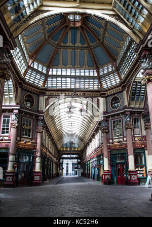 Leadenhall Market Londres historique utilisé comme l'ensemble pour le chemin de traverse dans les films de harry potter Banque D'Images