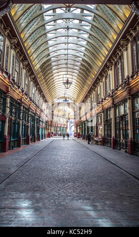 Leadenhall Market Londres historique utilisé comme l'ensemble pour le chemin de traverse dans les films de harry potter Banque D'Images