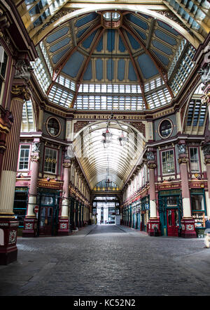 Leadenhall Market Londres historique utilisé comme l'ensemble pour le chemin de traverse dans les films de harry potter Banque D'Images