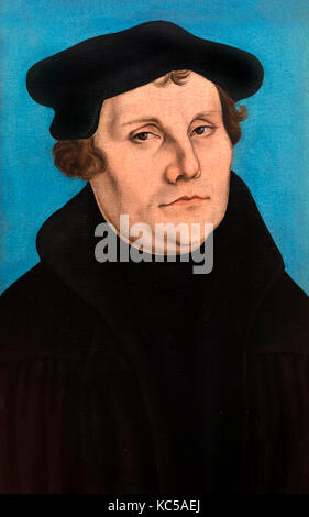 Martin Luther (1483-1546). Portrait par Lucas Cranach l'Ancien, huile sur panneau, 1529 Banque D'Images