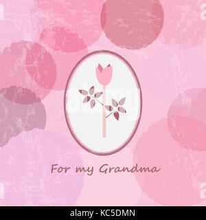 Journée des grands-parents heureux. "Pour ma grand-mère'. vintage heureux grand-mère.carte carte de vœux typographiques.parfait pour imprimer des t-shirts, tasses, cartes postales, cartes Illustration de Vecteur