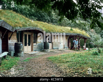 L'atelier artisanal du projet Pishwanton, géré par le Life Science Trust, près de Humbie, East Lothian, Écosse. Banque D'Images