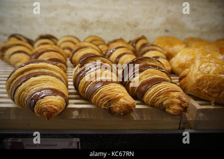 Croissants au chocolat Banque D'Images