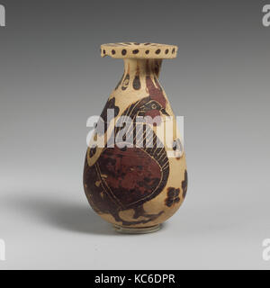 Alabastron en terre cuite (parfum vase), ca. 620-590 av. Banque D'Images