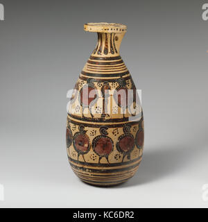 Alabastron en terre cuite (parfum vase), ca. 590-570 av. Banque D'Images