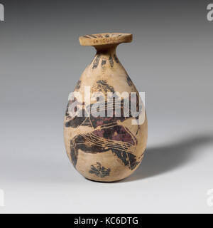 Alabastron en terre cuite (parfum vase), ca. 630-615 av. Banque D'Images