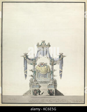 Catafalque pour l'impératrice Catherine la Grande de Russie (élévation avant)., Vincenzo Brenna, 1796 Banque D'Images