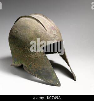 Casque en bronze de type d'Illyrian, au début du 5e siècle avant J.-C. Banque D'Images