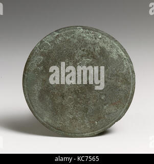 Miroir, Roman, chypriote, Bronze, Autres : 3 7/16in. (8.7Cm), bronzes Banque D'Images