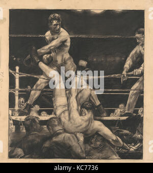 Dempsey à travers les cordes, 1923, crayon lithographique sur papier, 21 1/2 x 19 5/8 in. (54,6 x 49,8 cm), de dessins, de George Bellows Banque D'Images