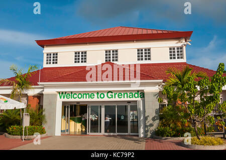 Bienvenue à la Grenade signe à St George's cruise terminal, Melivlle Street La Grenade Banque D'Images