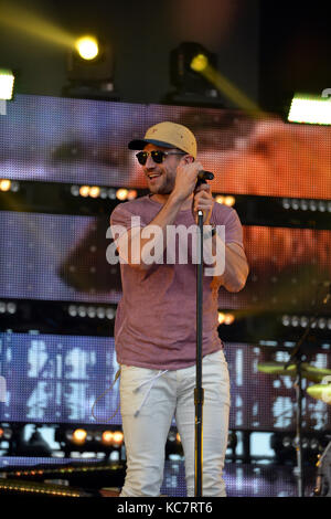 Fort LAUDERDALE, FL - 16 AVRIL : SAM Hunt se produit sur scène lors du Tortuga Music Festival le 16 avril 2016 à fort Lauderdale, en Floride. Personnes: Sam Hunt Transmission Ref: Flxx Hoo-Me.com / Mediapunch Banque D'Images