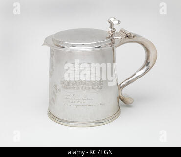 Tankard gravé de scènes de l'Incendie de Londres et de la grande peste, JE N, 1675/76 Banque D'Images