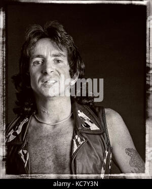 Bon Scott chanteur d'ac/dc 1976 Banque D'Images