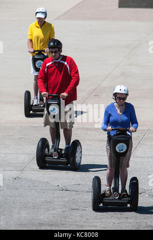 Visite de la ville en Segway Chicago USA Banque D'Images